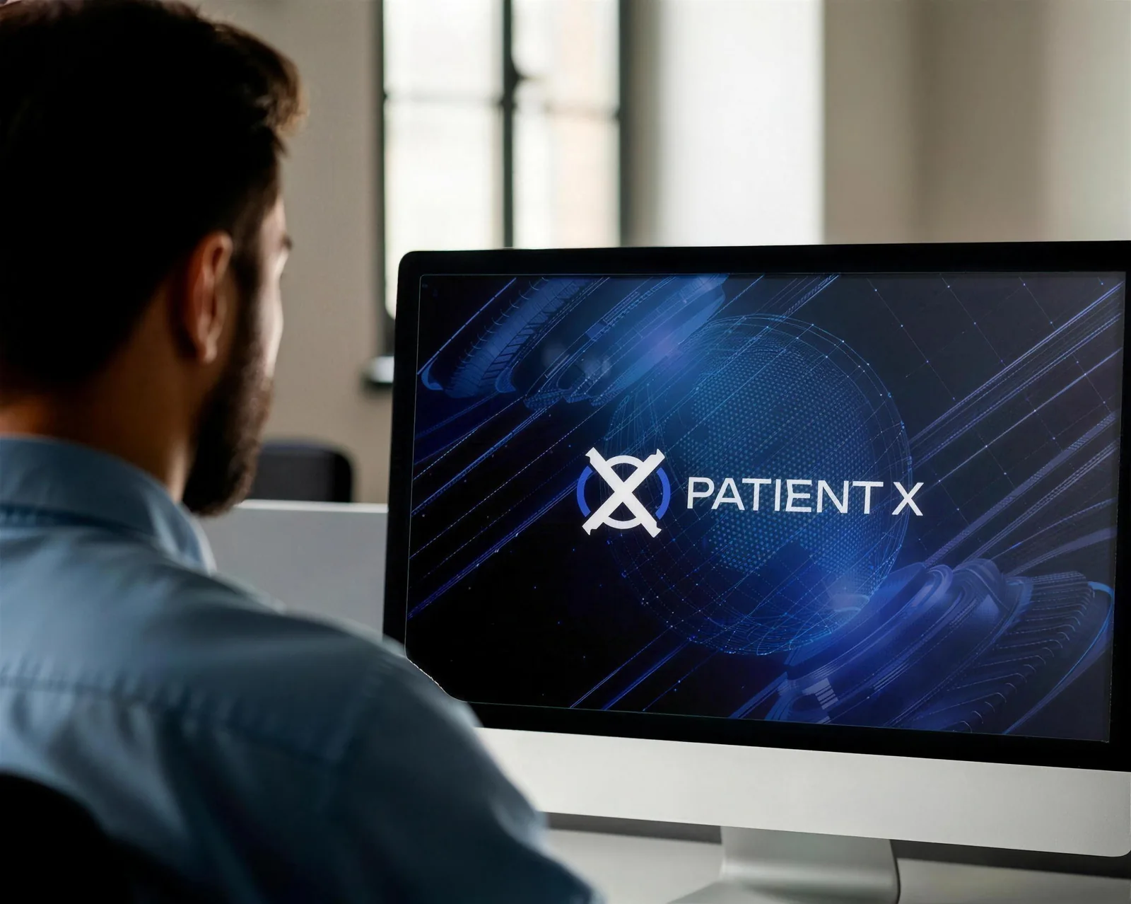 A care coordinator reviewing a patient's case on the PatientX platform